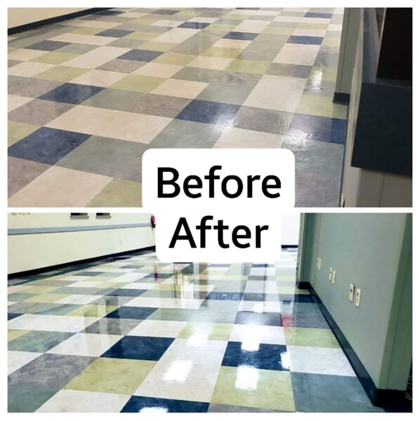 Before & After Commercial Floor Stripping & Waxing in Cleveland, OH (1)